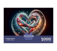 Puzzle Per Ragazzi Da 1000 Pezzi Heart-Shaped Glass Art Puzzle Giochi Rilassanti Difficili Divertenti Attività A Casa, 52x38cm/1000pcs