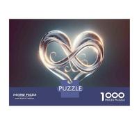 Puzzle Per Ragazzi Da 1000 Pezzi Heart Shaped Infinity Symbol Puzzle Per Ragazzi Gioco Pratico Sfida Difficile Regali Unici Per Compleanno E Natale 70x50cm/1000pcs