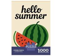 Puzzle Per Ragazzi Da 1000 Pezzi Hello Summer Watermelon Illustration Puzzle Per Adulti Giochi Per Famiglie Taglio Di Precisione Attività Divertenti A Casa 52x38cm/1000pcs