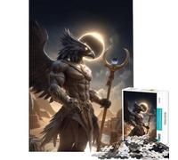 Puzzle per ragazzi da 1000 pezzi Horus︰ Dio egizio del cielo e della regalità Giochi per famiglie Gioco stimolante Giocattolo Ottimo regalo per i giochi Antistress (Dimensioni 38x52cm)