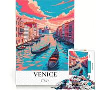 Puzzle per ragazzi da 1000 pezzi: i canali di Venezia da non perdere, un gioco rilassante, impegnativo e stimolante, ogni pezzo è unico 38x26cm