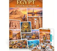 Puzzle per ragazzi da 1000 pezzi "I misteri dell'Egitto", gioco interattivo, rilassante e stimolante per la mente, regalo di compleanno, regalo 38x26cm