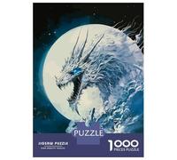 Puzzle Per Ragazzi Da 1000 Pezzi Icy Dragon Moon Digital Art Puzzle Giochi Rilassanti Difficili Divertenti Attività A Casa, 52x38cm/1000pcs