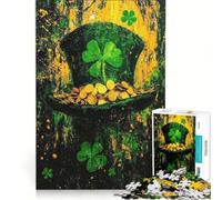 Puzzle per ragazzi da 1000 pezzi "Il cappello d'oro del folletto" gioco per famiglie attività divertenti da fare a casa regalo di compleanno regalo di viaggio 38x52cm