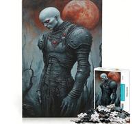 Puzzle per ragazzi da 1000 pezzi: Il Cavaliere Oscuro sotto la Luna di Sangue, giocattolo fai-da-te, interazione genitore-figlio, compleanno e Natale 50x75cm