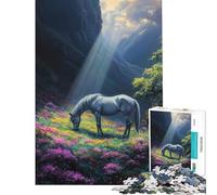 Puzzle per ragazzi da 1000 pezzi "Il cavallo dell'alba" - Esercizio per la mente - Divertimento per tutta la famiglia - Giocattolo fai-da-te per ragazzi dai 14 anni in su (38x52cm)