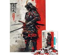 Puzzle per ragazzi da 1000 pezzi "Il fantasma del samurai" Giappone Gioco rilassante Giocattolo Gioco intellettuale Regalo di compleanno Un'opera d'arte (Dimensioni 38x26cm)