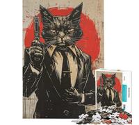 Puzzle per ragazzi da 1000 pezzi "Il gatto spia" gioco interattivo regalo di compleanno o per tutta la famiglia (dimensioni 50x75cm)