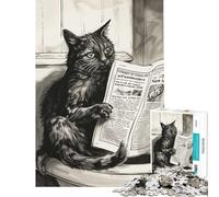 Puzzle per ragazzi da 1000 pezzi "Il gatto va in bagno" - Gioco di puzzle pratico per ragazzi - Modello da assemblare - Regalo per amici e familiari (Dimensioni 38x52cm)