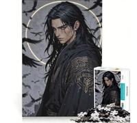Puzzle per ragazzi da 1000 pezzi: Il Giuramento del Corvo - Guerriero Oscuro giochi educativi decorazione da parete con poster abbinato e foglio di curiosità 50x75cm