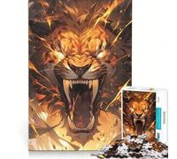 Puzzle per ragazzi da 1000 pezzi "Il grido del leone" gioco rilassante decorazione per la casa adatto per la scrivania 38x52cm
