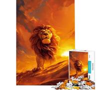 Puzzle per ragazzi da 1000 pezzi Il Leone Bellissimo Crepuscolo Attività divertenti a casa per tutta la famiglia Giochi per famiglie dai 14 anni in su (50x75cm)