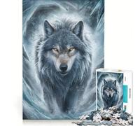 Puzzle per ragazzi da 1000 pezzi: Il lupo dell'era glaciale, gioco per famiglie, attività divertenti da fare a casa, ideale come regalo 38x52cm