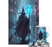 Puzzle per ragazzi da 1000 pezzi: Il mago in una città piovosa ideale per compleanni e Natale Decorazione perfetta Gioco pratico per ragazzi dai 14 anni in su (38x26cm)