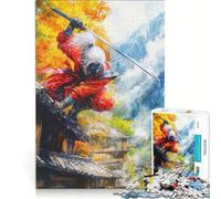 Puzzle per ragazzi da 1000 pezzi: Il Ninja dell'Ombra Cremisi giocattolo antistress rilassante per la mente compleanni e occasioni speciali 50x75cm