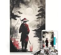 Puzzle per ragazzi da 1000 pezzi "Il pescatore solitario" gioco educativo decorazione perfetta lista dei desideri con Babbo Natale 38x52cm