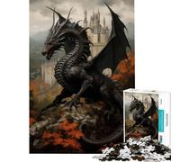 Puzzle per ragazzi da 1000 pezzi "Il Regno del Drago" gioco impegnativo gioco impossibile adatto a coppie regalo di compleanno (dimensioni 50x75cm)