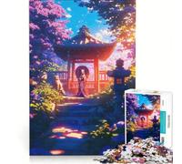 Puzzle per ragazzi da 1000 pezzi "Il sentiero della Kitsune" antistress sfida impegnativa rafforza l'amore tra le coppie 38x26cm
