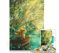 Puzzle per ragazzi da 1000 pezzi: Il viaggio del capibara nella foresta e sul fiume, gioco interattivo, ideale per passare il tempo durante le vacanze, con poster e foglio di curiosità abbinati,