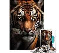Puzzle per ragazzi da 1000 pezzi "Il volto della tigre" sfida educativa decorazione per la casa gioco educativo per ragazzi dai 14 anni in su 38x26cm