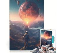 Puzzle per ragazzi da 1000 pezzi Impatto su un pianeta lontano, gioco interattivo, difficile e stimolante, cerca un gioco impegnativo 38x52cm