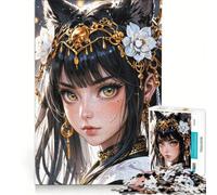 Puzzle per ragazzi da 1000 pezzi, Imperatrice Celeste Nekomata, giocattolo antistress, gara di velocità manuale, per migliorare l'amore tra le coppie 38x26cm