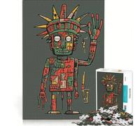 Puzzle per ragazzi da 1000 pezzi in stile Liberty Basquiat gioco rilassante antistress regalo di compleanno o per occasioni speciali 38x52cm