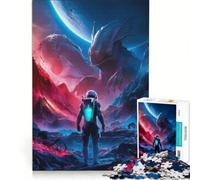 Puzzle per ragazzi da 1000 pezzi "Incontro cosmico", giochi divertenti, antistress interessante, ogni pezzo è unico 38x52cm