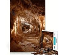Puzzle per ragazzi da 1000 pezzi Interno di una grotta con stalattiti e stalagmiti,gioco a incastro preciso,gioco cognitivo,divertente e facile da usare,regalo di Natale (38x26cm)