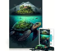 Puzzle per ragazzi da 1000 pezzi, Isola delle Tartarughe, incastro preciso, logica, gioco divertente, tranquillo, gioco artistico per compleanno (38x26cm)