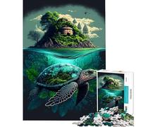 Puzzle per ragazzi da 1000 pezzi Isola delle Tartarughe sfida educativa taglio di precisione gioco pratico per ragazzi dai 14 anni in su del puzzle 50x75cm