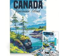 Puzzle per ragazzi da 1000 pezzi Isola di Vancouver Canada Giochi divertenti allena la mente e la mano Adatto come decorazione da scrivania 50x75cm