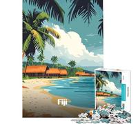 Puzzle per ragazzi da 1000 pezzi isola paradisiaca delle Fiji gioco stimolante rompicapo difficile ottimo regalo (dimensioni 38x26cm)