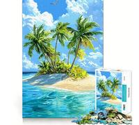 Puzzle per ragazzi da 1000 pezzi, isola tropicale paradisiaca, bordi perfetti, divertente gioco di logica, regalo, accogliente e divertente, decorazione natalizia da parete (50x75cm)