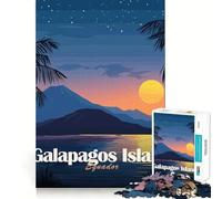 Puzzle per ragazzi da 1000 pezzi Isole Galapagos,Ecuador al tramonto Gioco a incastro,stimolante per la mente,divertente e per il tempo libero Regalo di Natale (38x52cm)