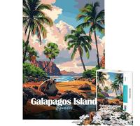 Puzzle per ragazzi da 1000 pezzi Isole Galapagos Ecuador poster di viaggio giocattoli giochi educativi giochi di apprendimento regali educativi per donne e uomini (dimensioni 50x75cm)