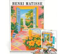 Puzzle per ragazzi da 1000 pezzi ispirato a un dipinto d'interni di Henri Matisse giocattolo educativo divertente e spiritoso compleanno e Natale 38x26cm