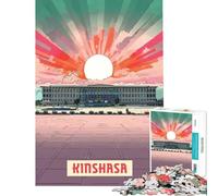 Puzzle per ragazzi da 1000 pezzi Kinshasa Gioco intellettuale Rompicapo Difficile Ottimo regalo per gli appassionati di giochi (Dimensioni 38x52cm)