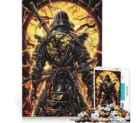 Puzzle per ragazzi da 1000 pezzi, Kintsugi Samurai dorato, gioco educativo, per divertimento in famiglia, regalo di compleanno, regalo di viaggio 38x26cm