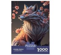 Puzzle Per Ragazzi Da 1000 Pezzi Kitsune Fox Japanese Style Puzzle Per Adulti Gioco Pratico Per Divertimento in Famiglia Attività Divertenti A Casa, 52x38cm/1000pcs