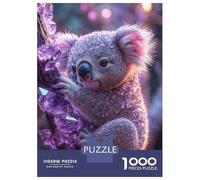 Puzzle Per Ragazzi Da 1000 Pezzi Koala with Purple Crystals Puzzle Giocattolo Decorazione Da Parete Corsa Di Velocità Manuale Offerta Come Regalo Per Tutta La Famiglia 70x50cm/1000pcs
