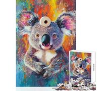 Puzzle per ragazzi da 1000 pezzi "Koala's Colorful Moment" - Giocattolo antistress per le vacanze a casa ideale per passare il tempo regali di Natale e compleanno (Dimensioni 38x52cm)