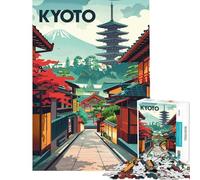Puzzle per ragazzi da 1000 pezzi Kyoto strade tranquille gioco per adulti gioco per famiglie difficile compleanno e Natale (dimensioni 50x75cm)