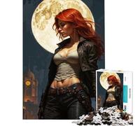 Puzzle per ragazzi da 1000 pezzi "La cacciatrice notturna" Divertimento a casa attività antistress per tutta la famiglia adatto a partire dai 14 anni 50x75cm