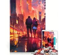 Puzzle per ragazzi da 1000 pezzi "La città del futuro", gioco pratico, per divertimento in famiglia, ideale come regalo per tutta la famiglia 38x26cm