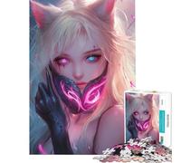 Puzzle per ragazzi da 1000 pezzi "La fanciulla volpe incantata" Gioco rilassante per le vacanze a casa ideale come regalo (dimensioni 50x75cm)