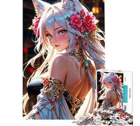 Puzzle per ragazzi da 1000 pezzi "La fanciulla volpe incantata" per adulti gioco rompicapo decorazione da parete regalo di Natale e compleanno (dimensioni 38x26cm)