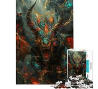 Puzzle per ragazzi da 1000 pezzi "La furia del drago" difficile e stimolante regalo di compleanno gioco educativo per maggiori di 14 anni (38x52cm)