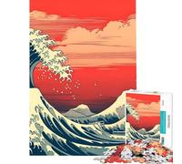 Puzzle per ragazzi da 1000 pezzi "La Grande Onda di Kanagawa" - Esercizio per la mente antistress gioco rompicapo per ragazzi dai 14 anni in su (38x26cm)