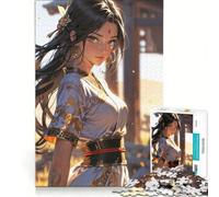 Puzzle per ragazzi da 1000 pezzi "La grazia del guerriero alla luce del sole" gioco impossibile decorazione per la casa collezione d'artista belle arti 38x26cm